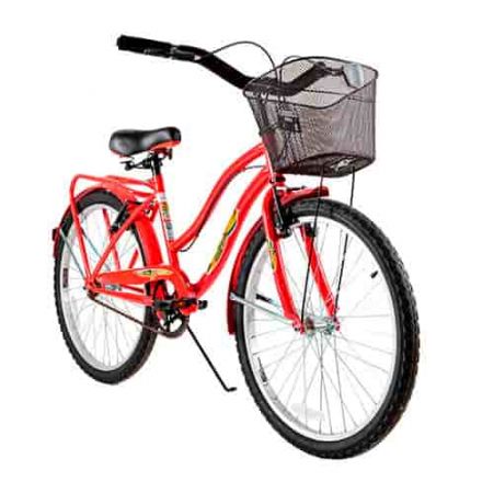 Bicicleta Playera Niños M.Hendel Full R24 Nena Color Rojo