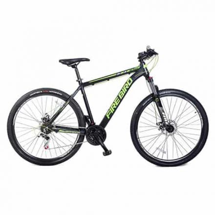 Bicicleta Adulto Halley Fire Bird R29 21V Color Negro/Verde Talle S