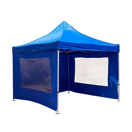 Gazebo Avelino T799002 3X3 Azul C/Lat.Plegables