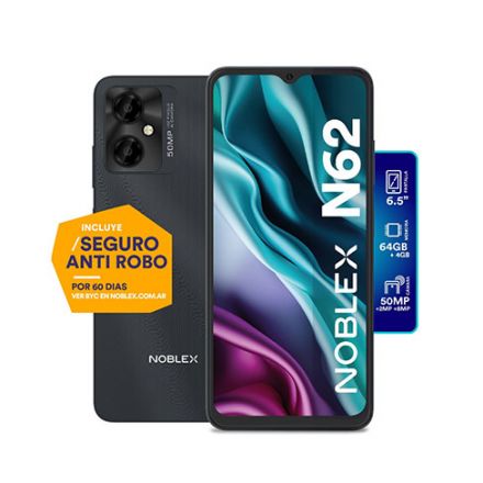 Celular Noblex N62 6.5" 4 + 64Gb Negro