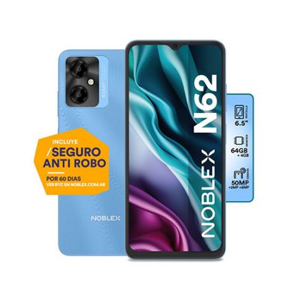 Celular Noblex N62 6.5" 4 + 64Gb Azul