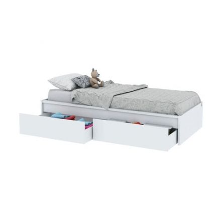 Cama Box 1Pl Centro Estant C81 Blanco