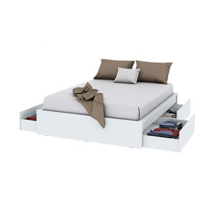 Cama Box 2Pl Centro Estant C141 Blanco