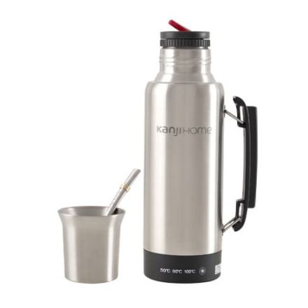 Termo Electrico Kanji T-mate KJH-PE10M-S 1l Con Mate Y Bombilla Inoxidable