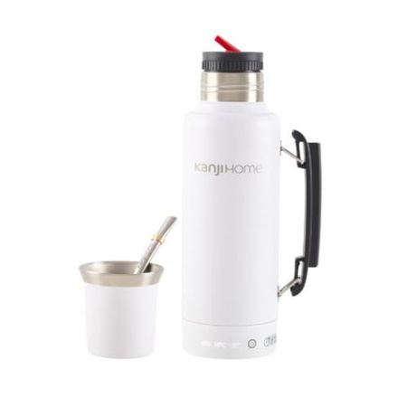 Termo Electrico Kanji T-mate KJH-PE10M-B 1l Con Mate Y Bombilla Blanco